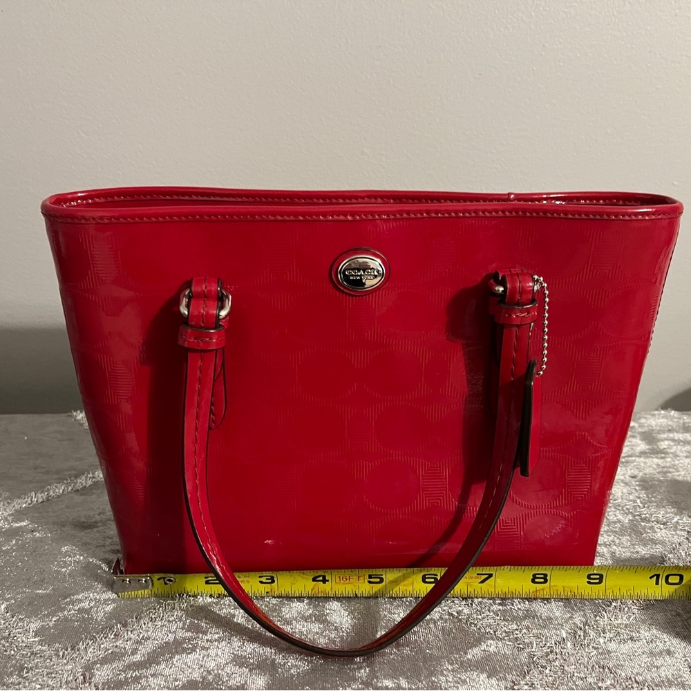 Coach Glossy Red Tote Bag - Picture 4 of 7